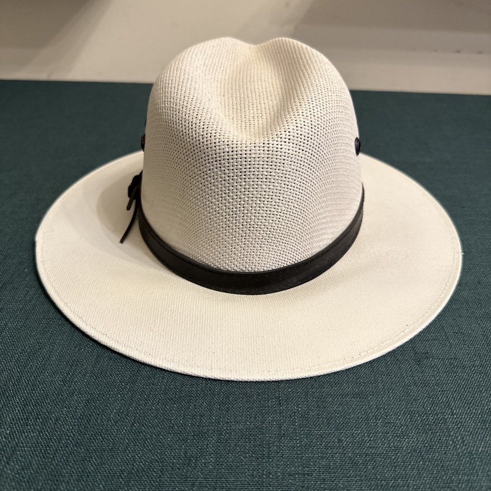 Royal Road Trading Company Original Panama Molded Summer Hat Mens White Black - Picture 5 of 8